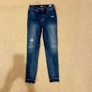 High-Waisted Rockstar Stretchy Ripped Jeggings for Girls